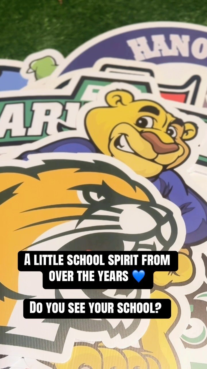 School Spirit 📣🏫
School spirit is in full effect! ❤️💙💛💚 We’ve had so much fun creating custom signs for schools across Maryland. 
👀 See your school or mascot? Shout out your school in the comments!
#SchoolSpirit #BackToSchool #SchoolPride #signlady #dmvyardcards yardcards maryland